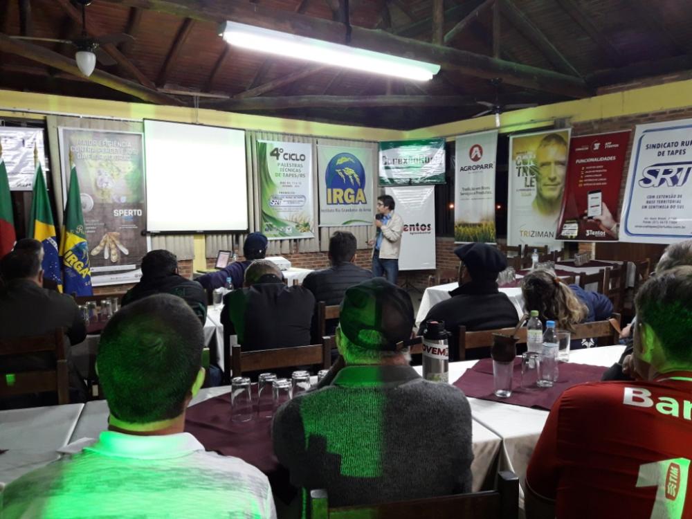 Tema soja em terras baixas atrai produtores ao Ciclo de Palestras Técnicas em Tapes